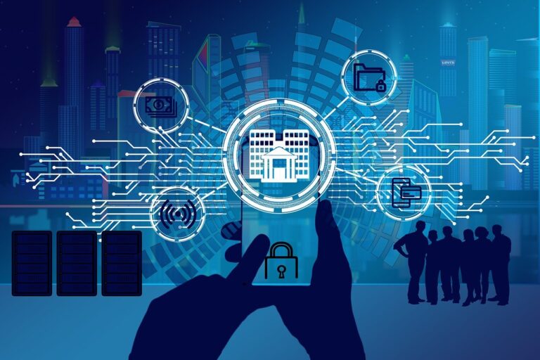 the image represents the web of online banks
